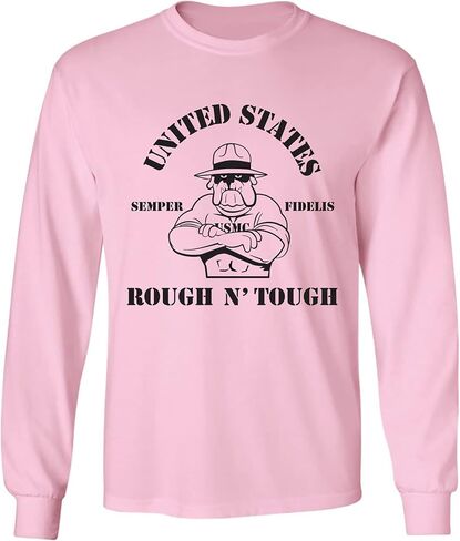 تي شيرت Zerogravitee USMC Bulldog Rough N 'Tough للبالغين بأكمام طويلة in Kuwait