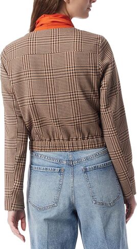 DEE OCLEPPO womens Lena Collarless Zip Front Crop Jacket Standard in Saudi Arabia