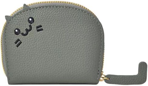 Pretty Fancy Jewels Cute Cat Small Wallet For Women– Small Zipper Pouch with Ears, Faux Leather Mini Card Holder Wallet (Orange) in Saudi Arabia