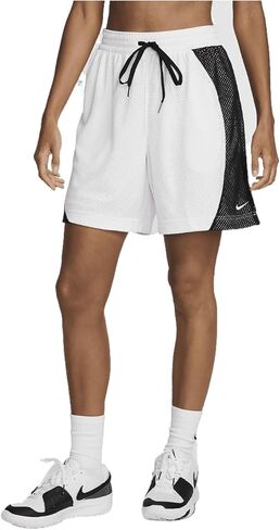 Nike Essential Women's Dri-FIT Mesh Basketball Shorts (White/Black/White, FQ4538-100) Size Small in Saudi Arabia