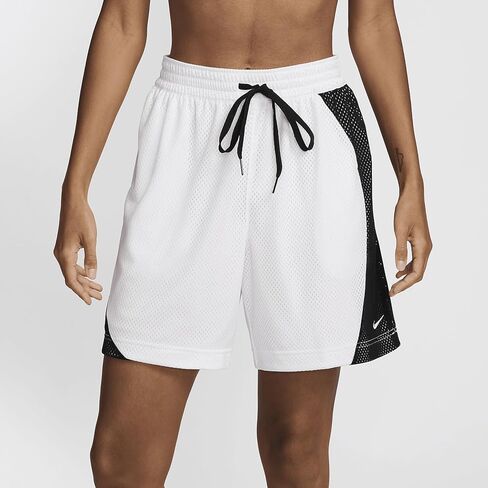 Nike Essential Women's Dri-FIT Mesh Basketball Shorts (White/Black/White, FQ4538-100) Size Small in Saudi Arabia