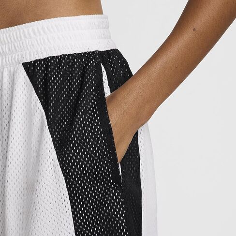 Nike Essential Women's Dri-FIT Mesh Basketball Shorts (White/Black/White, FQ4538-100) Size Small in Saudi Arabia