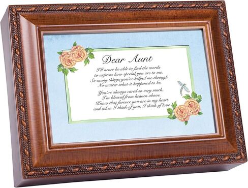 Cottage Garden Dear Aunt Woodgrain Traditional Music Box Plays You Light Up My Life in Saudi Arabia