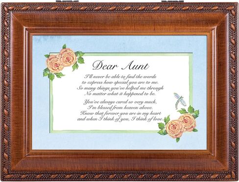 Cottage Garden Dear Aunt Woodgrain Traditional Music Box Plays You Light Up My Life in Saudi Arabia