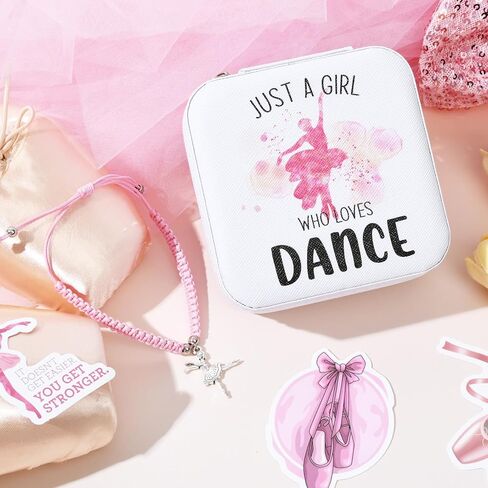 CEELGON Dance Gifts Set for Girls Jewelry Box & Stickers Team Player Sports Accessories Stuff Coach Senior Night Birthday Gifts Essentials for Women Teen Girls (Dance) in Saudi Arabia