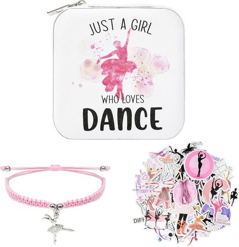 CEELGON Dance Gifts Set for Girls Jewelry Box & Stickers Team Player Sports Accessories Stuff Coach Senior Night Birthday Gifts Essentials for Women Teen Girls (Dance) in Saudi Arabia