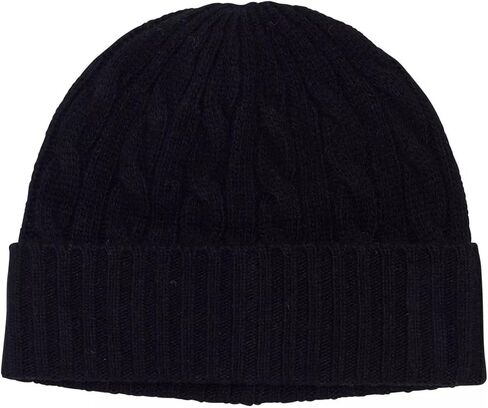 POLO RALPH LAUREN Men's Cable-Knit Cashmere Beanie Black in Saudi Arabia