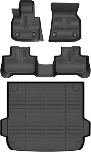 Floor Mats Custom for Kia Sportage Plug in Hybrid (PHEV) 2023 2024 2025 All Weather Protection TPE Heavy Duty Non-Slip Automotive Floor Liners Fits Front& 2nd Row Full Set Accessories, Black in Saudi Arabia