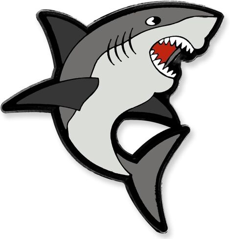 PinMart Shark Ocean Animal Enamel Lapel Pin in Saudi Arabia