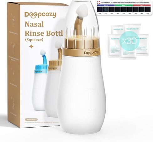 Fathers Day Gifts, Electric Nasal Irrigation System Nasal Rinse with 30 Salt Packets, Sinus Rinse Machine, Nose Cleaner for Sinus Adult, Nasal Flush Congestion & Running Nose Relief Auto-Clean in Kuwait