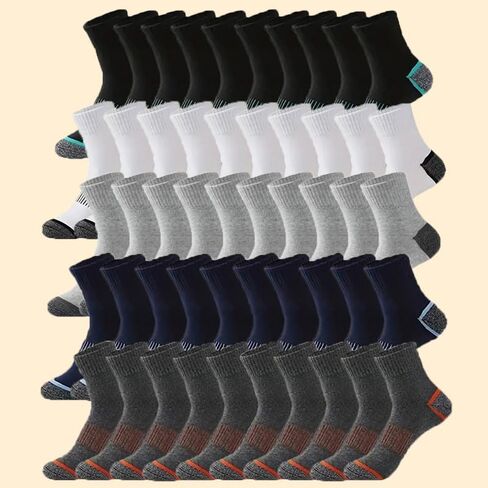 20 Pairs of Men's Mid-calf Socks for Autumn and Winter, Warm and Comfortable, Suitable for Everyday Wear.US Size 6-10 in Saudi Arabia