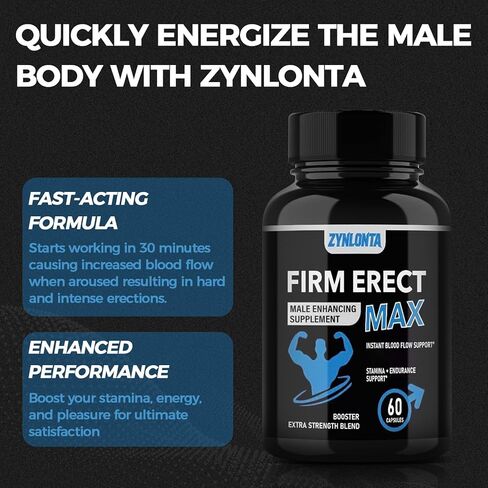 مكمل تعزيز الذكور من ZYNLONTA - مكمل متعدد الفيتامينات لتكبير الحجم وزيادة الحجم والمحيط وتدفق الدم - الحفاظ على القيادة والحيوية والقدرة على التحمل - 60 كبسولة in Kuwait