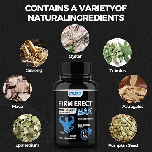 مكمل تعزيز الذكور من ZYNLONTA - مكمل متعدد الفيتامينات لتكبير الحجم وزيادة الحجم والمحيط وتدفق الدم - الحفاظ على القيادة والحيوية والقدرة على التحمل - 60 كبسولة in Kuwait