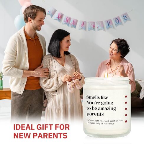 SteadStyle New Parents Gifts for Couples, Soy Wax Lavender Scented Candle - Gender Reveal Gifts for Parents to Be (7oz) in Saudi Arabia