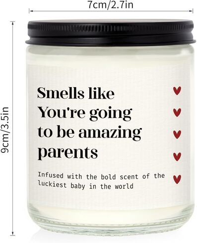 SteadStyle New Parents Gifts for Couples, Soy Wax Lavender Scented Candle - Gender Reveal Gifts for Parents to Be (7oz) in Saudi Arabia