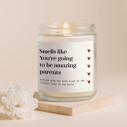 SteadStyle New Parents Gifts for Couples, Soy Wax Lavender Scented Candle - Gender Reveal Gifts for Parents to Be (7oz) in Saudi Arabia