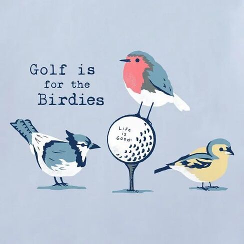 الحياة جيدة. تي شيرت Crusher للسيدات بأكمام قصيرة من أجل The Birdies، أزرق جليدي in Saudi Arabia