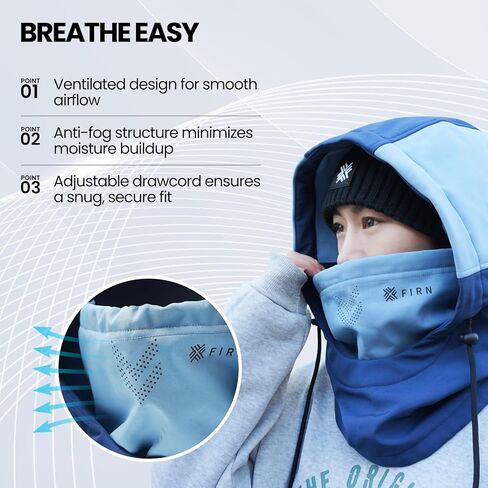 Hood Warmer Hood Neck Warmer Balaclava Face Mask for Skiing and Snowboarding Water-Repellent Windproof Helmet Compatible in Saudi Arabia