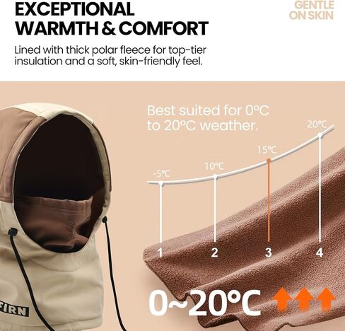 Hood Warmer Hood Neck Warmer Balaclava Face Mask for Skiing and Snowboarding Water-Repellent Windproof Helmet Compatible in Saudi Arabia