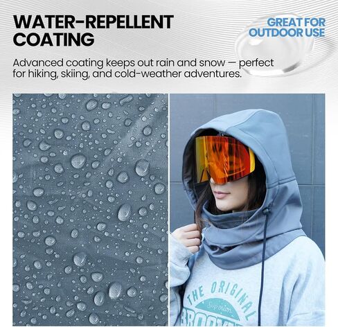 Hood Warmer Hood Neck Warmer Balaclava Face Mask for Skiing and Snowboarding Water-Repellent Windproof Helmet Compatible in Saudi Arabia