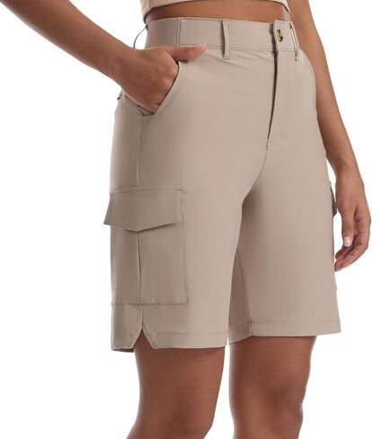 bepopotan Women's Quick-Dry Cargo Shorts - Lightweight Hiking Shorts with 5 Pockets for Athletic Golf Travel Work in Kuwait