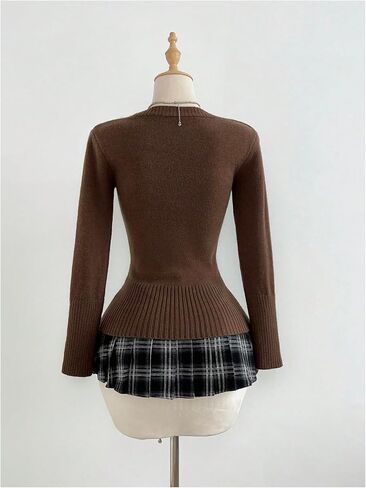 MakeMeChic Women's Sweater Cardigan Button Up Sequin Long Sleeve V Neck Fitted Knit Tops in Saudi Arabia