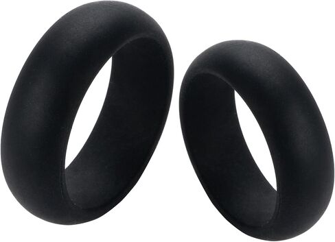 2 Pack-Her King His Queen/Pinky Promise/Sun & Moon Couple Rings Set 8mm Breathable Silicone Rubber Dome Comfort Fit Wedding Band Promise Engagement Rings,Size 6-12 in Saudi Arabia