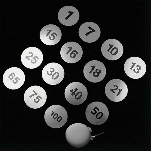15Pcs Round Gobos Kit for Optical Snoot,66mm/2.6in Metal Plate Patterns for Spotlight Attachment Compatible with Godox BFP/MLP/OT1/OT1 Pro/II/Westcott Optical Spot/Aputure SE,for Portraits/Product in Kuwait