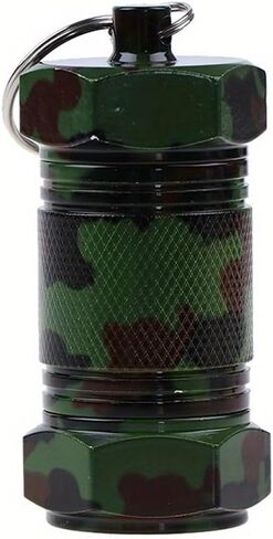 Waterproof Seal Tank Aluminum Capsule Container Drug Organizer Pocket Pill Cases for Outdoor Emergency Medicine Storage Bottles (Black) in Saudi Arabia