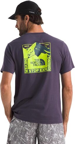The North Face Mens Mountain Scape Short-Sleeve Tee - Casual Stylish Graphic T-Shirt, Regular Fit, Soft Cotton Fabric in Saudi Arabia