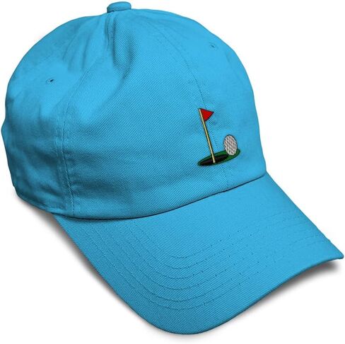 Soft Baseball Hat Embroidered Dad Hat Golf Ball on Green Men & Ladies Baseball Cap Cotton in Saudi Arabia