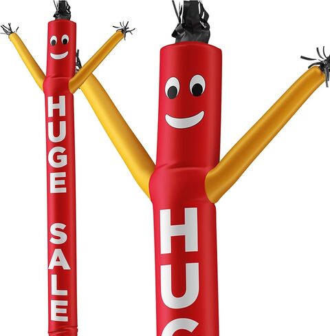 LookOurWay Air Dancers Inflatable Tube Man Attachment - 20 Feet Tall Wacky Waving Inflatable Dancing Tube Guy for Business Promotion (Blower Not Included) - Now Open in Kuwait