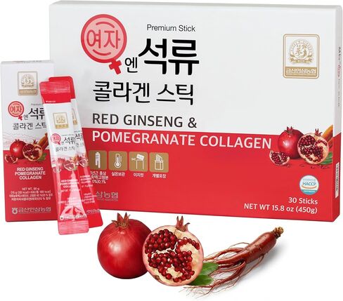 Korean Beauty Baekje Geumsan Women's Pomegranate Collagen Jelly Stick 5.1oz / 6 Count (1 Pack) in Saudi Arabia