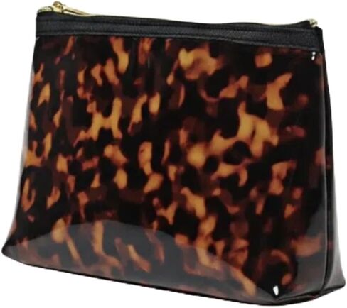 ORBENTO Retro Tortoise Printed Makeup Cosmetic Bag Mini Pouch with Chain Charm in Saudi Arabia