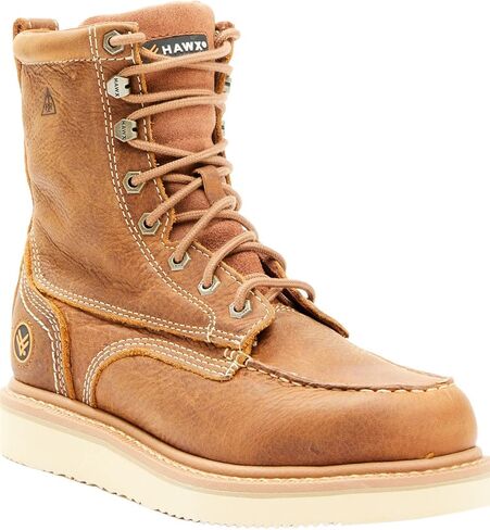 Hawx Work Gear Men's 8" Wedge Work Boot Soft Toe Brown 12 EE US in Kuwait