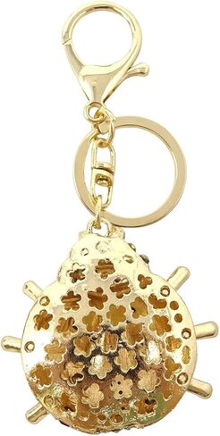 1PCS Cute Ladybug Keychain Sparkling Rhinestone Ladybird Keyring Fun Insects Pendant with Box for Bag Purse Wallet Handbags Backpack in Saudi Arabia