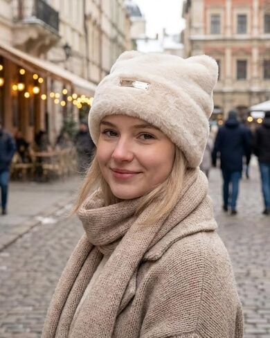 Cute Cat Ears Beanie Crochet Hats for Women in Saudi Arabia