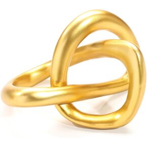 تمثال منحوت بعقدة ذهبية حديثة من Joogour - ديكور طاولة هندسي تجريدي لغرفة المعيشة، مكتب المكتب، رف الكتب | ديكورات وهدايا منزلية أنيقة باللون النحاسي (ذهبي) in Kuwait