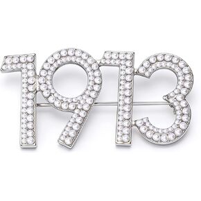 White Sorority Jewelry Elephant Soror Brooch Pin Gift Greek Sorority Gift, Sorority Society Figure Metallic White Pearl Brooch, Celebrity Designer Pearl Rhinestone Pins Brooches Gift in Kuwait