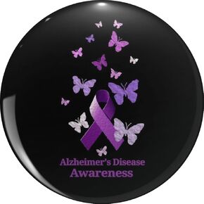 Purple Awareness Ribbon Alzheimer's Disease Metal Lapel Hat Pin Te Tack Pinback 0.75" in Saudi Arabia