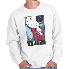 Brisco Brands Popeye Olive Oyl Adorable Classic Women Crewneck Sweatshirt in Saudi Arabia