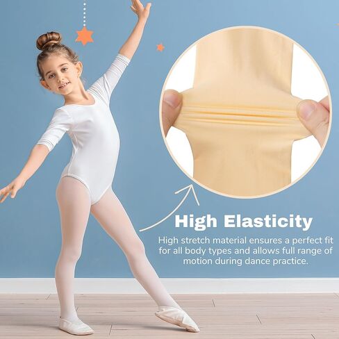 Danzcue Girls Ultra Soft Footed Ballet Dance Tights for Toddler/Little Kids/Big Kids in Saudi Arabia