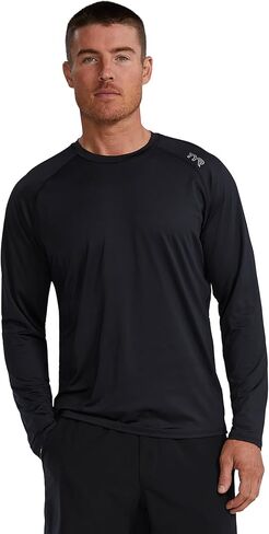 TYR Men's Athletic Performance Workout Raglan Long Sleeve Tech Tee in Saudi Arabia