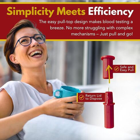 Advocate Sterile Pull-Top Lancets for Diabetes Testing Lancing Devices, Fine 30 Gauge for Blood Glucose Test, Diabetic Supplies for Blood Sugar Monitor, 100 Lancets in Kuwait