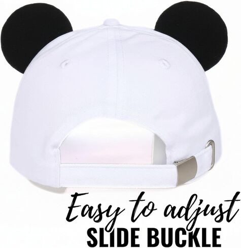InnoBeta Panda Gifts for Women Girls, Panda Cap with Ears, Adjustable Cotton Embroidered Baseball Cap, White in Saudi Arabia