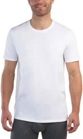 KIRKLAND Signature Men's Crew Neck Lightweight Tagless Tee Shirt - 6-Pack (US, Alpha, XX-Large, Regular, Regular, White) in Saudi Arabia