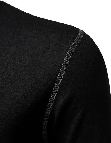 LucMatton Men's Slim Fit Stretch Henley Shirt Long Sleeve T-Shirt for Casual Fashion with 3-Button Placket in Saudi Arabia