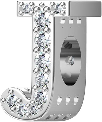 Aurevella Letter Charms 925 Sterling Silver Charms A-Z For Bracelets and Necklaces Initials Beaded Gifts For Women in Saudi Arabia
