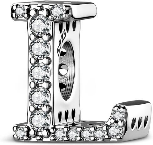 Aurevella Letter Charms 925 Sterling Silver Charms A-Z For Bracelets and Necklaces Initials Beaded Gifts For Women in Saudi Arabia