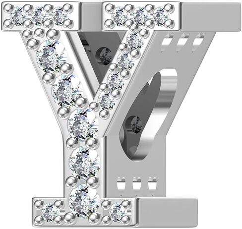 Aurevella Letter Charms 925 Sterling Silver Charms A-Z For Bracelets and Necklaces Initials Beaded Gifts For Women in Saudi Arabia